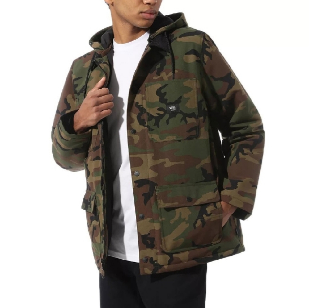 Vans Military Camo Mens Hooded Winter Jacket Coat - Picture 2 of 12